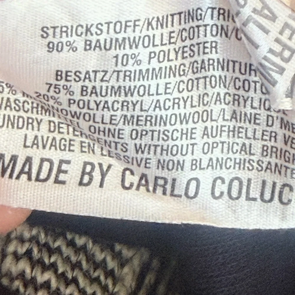 Carlo Colucci Men's Black Crewneck Sweater